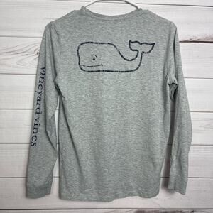 Vineyard Vines Long Sleeve Pocket Tee Gray Size‎ M 12-14